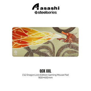 37c5fc10f2265a68f877ac768ca14a71.jpeg SteelSeries QcK XXL (63448) CS2 Dragon Lore Edition Gaming Mouse Pad – 900×400 mm, Micro‑Woven Cloth, Non‑Slip Rubber Base