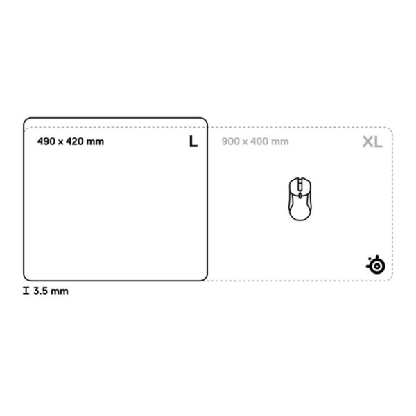 SteelSeries QcK Performance Speed Large (63430) Gaming Mouse Pad (Black) / SteelSeries QcK Performance Balance Large (63432) | 490 × 420 mm | 3.5 mm Nylon‑Blend (Speed) / 3.5 mm Polyester (Balance)
