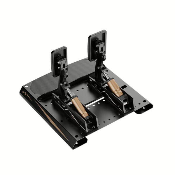 MOZA CRP2 Load Cell Pedals – Aerospace Aluminum, Carbon Fiber Heel Plate, 200kg Sensor, Adjustable Brake/Clutch/Throttle