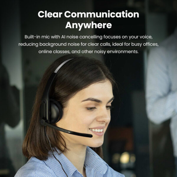 Edifier CC100 Wired Mono Headset with Microphone - USB-C & USB-A Connector