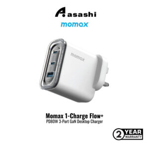 60c8910c513ce04d4e2e5f25499b311f.jpeg Momax 1-Charge Flow+ PD80W 3-Port GaN Desktop Charger - White