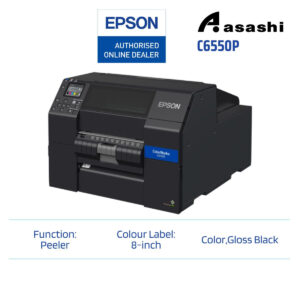 Epson ColorWorks C6550P Inkjet Color Label Printer(Gloss Black)(Peeler)(C31CH77206E1)