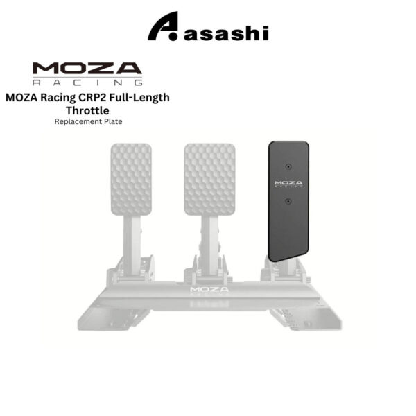 MOZA Racing CRP2 Full-Length Throttle Replacement Plate – Aerospace Aluminum Floor-Mounted Pedal Upgrade for Sim Racing