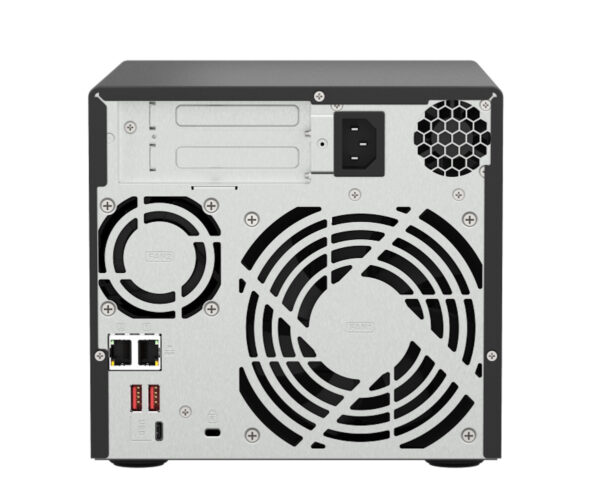 Qnap TS-473A-8G 4-Bay NAS System (AMD Ryzen V1000 series V1500B 4C/8T 2.2GHz, 8GB DDR4 RAM,2x M.2 NVMe PCIe Gen3 SSD slots, 2 x 2.5GbE LAN)
