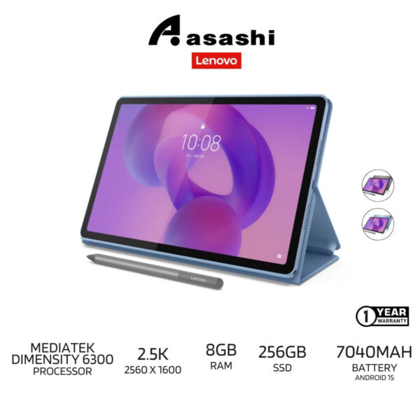 9569effba9758b8f2124f336cacf605d.jpeg Lenovo Tab M11 TB-336FU Tablet ZAFR0918MY / ZAFR0919MY (MediaTek Dimensity 6300 (8C, 2x A76 @2.4 GHz + 6x A55@2.0 GHz)/8GB Ram/256GBStorage/11" 2.5K (2560 x 1600)