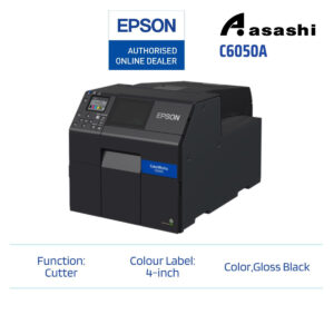Epson ColorWorks C6050A Inkjet Color Label Printer(Gloss Black)(Cutter)(C31CH76106E1)