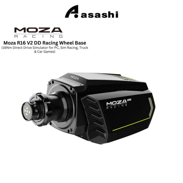 Moza R16 V2 DD Racing Wheel Base – RS084 (16Nm Direct Drive Simulator for PC, Sim Racing, Truck & Car Games)