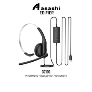 af4dd8c33f72fe3a31c30463b2f93c3c.jpeg Edifier CC100 Wired Mono Headset with Microphone - USB-C & USB-A Connector
