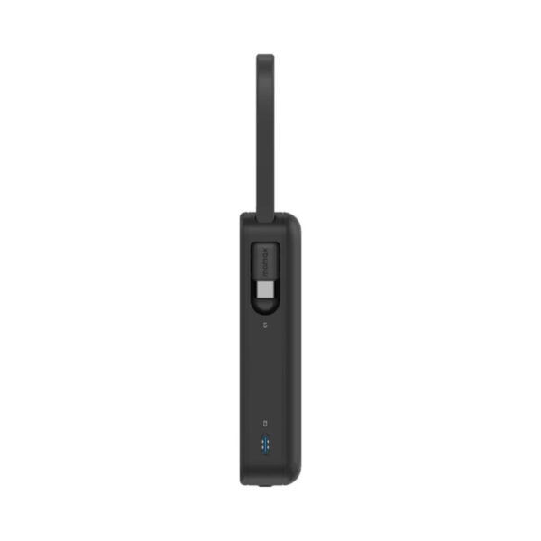 Momax 1-Power Vital+ 10000mAh Battery Pack with Dual Build-in USB-C and Lightning Cable - Black/ White
