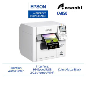 Epson ColorWorks C4050 (Matte Black) Color Label Printer(C31CK03106E2)