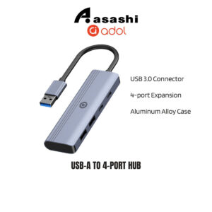 0bd086f8c8f0fcaf4ede566294e84834.jpeg ADOL USB-A to 4-Port Hub - 2x USB-A 3.0 & 2x USB-C 3.2, Aluminum Alloy, High-Speed Splitter