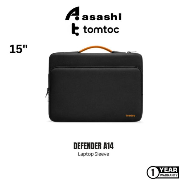 Tomtoc Defender A14 Laptop Handbag (M-book) 15 Inch 360 Protective Laptop Briefcase Bag Water Resistant M-Book Sleeve