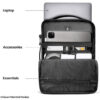 Tomtoc Defender-Ace A04 Laptop Messenger Bag 14 Inch / Laptop Shoulder Sling Bag – Black/Grey