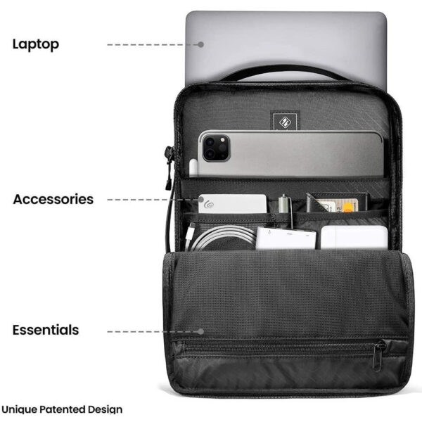 Tomtoc Defender-Ace A04 Laptop Messenger Bag 14 Inch / Laptop Shoulder Sling Bag – Black/Grey