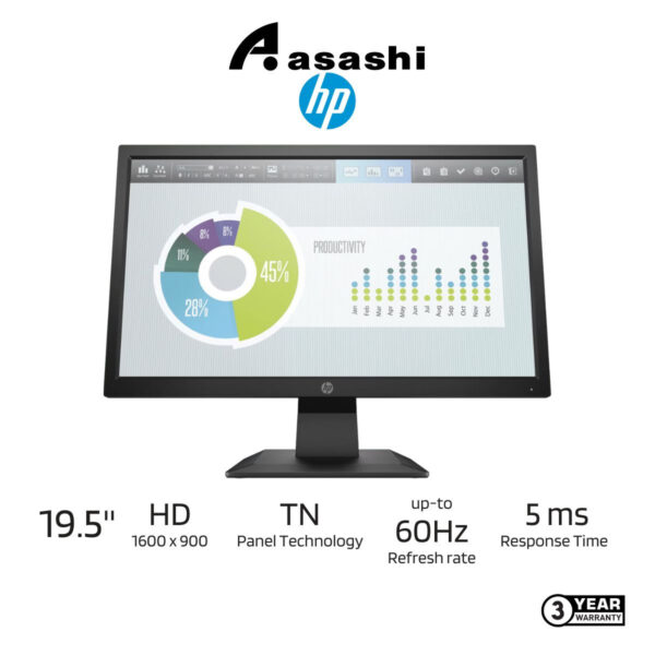 HP P204v 19.5" TN 5ms LED Monitor (VGA/ HDMI)