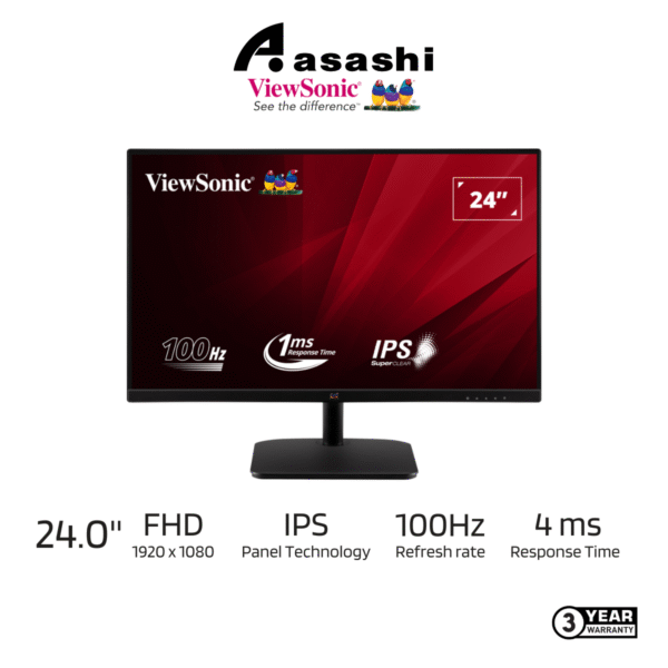 Viewsonic VA2432-H / VA2432 / VA2418-SH-2 24" 75Hz / 100Hz IPS Monitor with Frameless Design