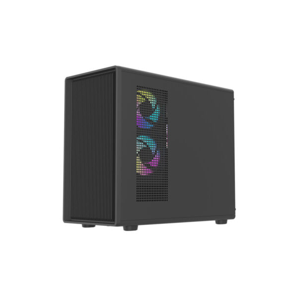 AIGO DarkFlash DB460M Black | White MATX PC CASE (3x ARGB Fans with Hub)