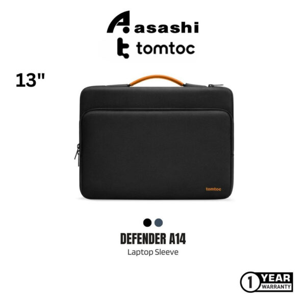 Tomtoc Defender A14 Laptop Handbag (M-book) 13 Inch 360 Protective Laptop Briefcase Bag Water Resistant M-Book Sleeve