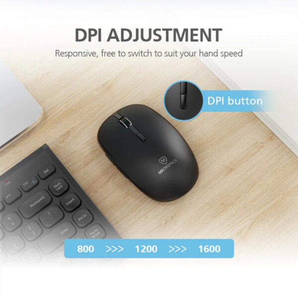 Micropack KM228W Wireless Keyboard & Mouse Combo - Black KM-228W