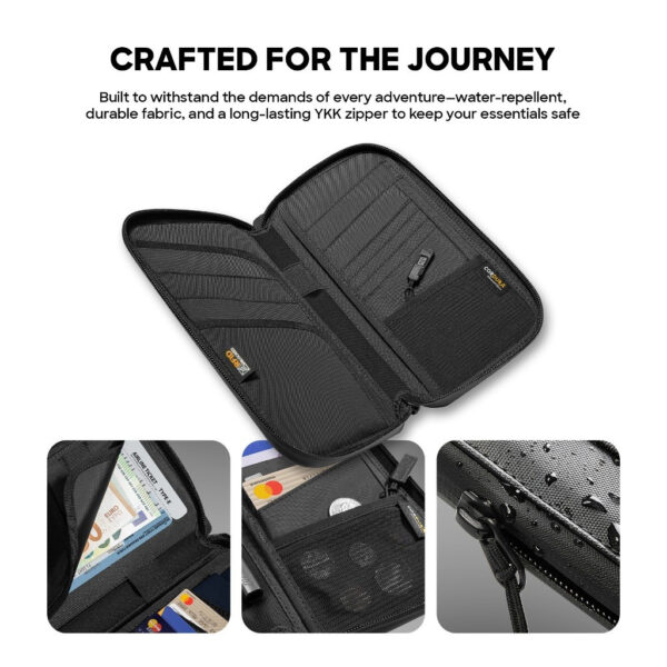 tomtoc T03 Navigator Passport Holder with RFID Blocking Travel Wallet Portable Bag Passport Beg