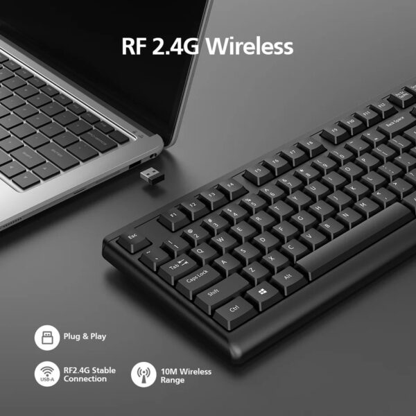 Micropack K205W Classsic Wireless Keyboard - Black K-205W