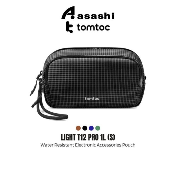 Tomtoc T12S1 LIGHT T12 PRO Water Resistant Electronic Accessories 1L Pouch (Small)