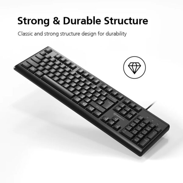Micropack KM2005 Classic Wired Keyboard Combo - Black KM-2005