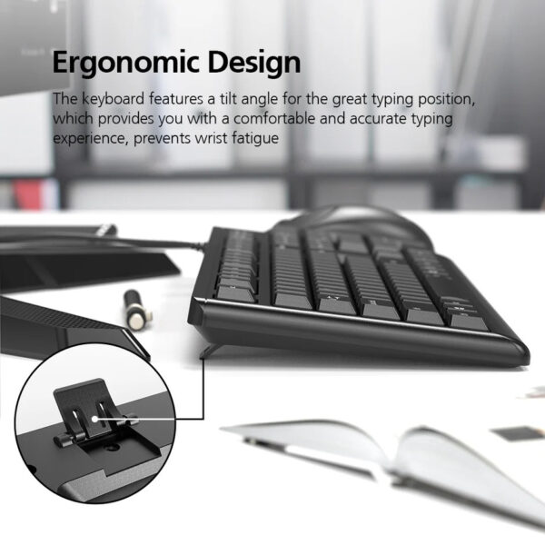 Micropack KM2005 Classic Wired Keyboard Combo - Black KM-2005