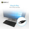Micropack K2208STL Chocolate Compact Wired Keyboard - Black