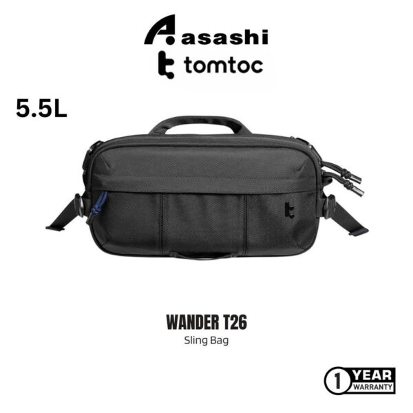 Tomtoc Wander T26 Daily Sling Bag Men Crossbody Bag Chest Bag Fashion Tablet Bag - Beg Silang Lelaki