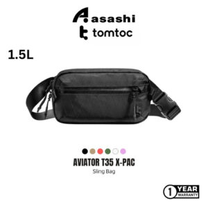 d451b15f25c98048dc6e378c00fcc5b6.jpeg Tomtoc Aviator T35 X-PAC Chest Bag Small 1.5L Sling Bag Men Crossbody Bag with RFID Protection Chest Bag - Beg Silang