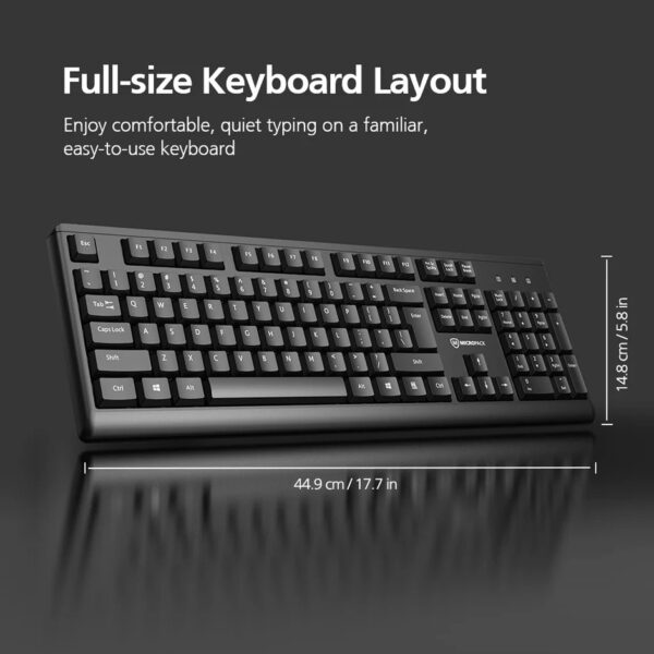 Micropack K205W Classsic Wireless Keyboard - Black K-205W