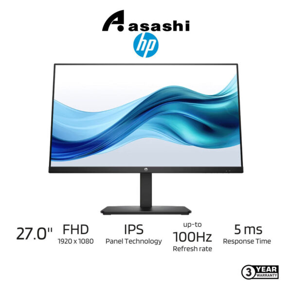 HP Series 3 Pro 327ph 27 inch FHD Monitor (DP, HDMI, VGA, Height Adjustment)