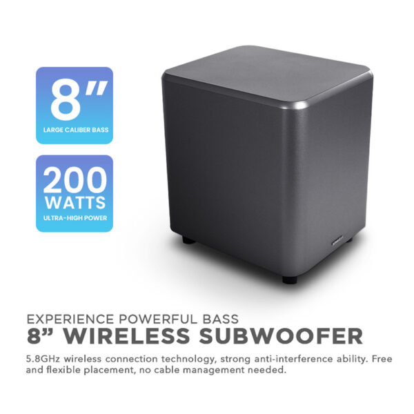 SonicGear StudioBar 6000 Dolby Atmos 7.1.4 Soundbar Speaker with Wireless Subwoofer Surround Home Theatre Wireless Mic