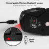 Dmes DMS1-M7 Wireless Mouse Bluetooth 5.3 Dual Mode 2.4GHz 2400 DPI Type C Rechargeable 6 Button for M*c Windows