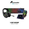 Alcatroz X-Craft Basecamp Wired 4-in-1 Combo 104 Keyboard/Gaming Mouse/Headset/Mousepad