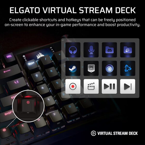 CORSAIR VANGUARD PRO 96 Magnetic Switch Gaming Keyboard, MGX Hyperdrive, Black