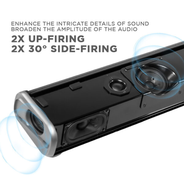 SonicGear StudioBar 6000 Dolby Atmos 7.1.4 Soundbar Speaker with Wireless Subwoofer Surround Home Theatre Wireless Mic
