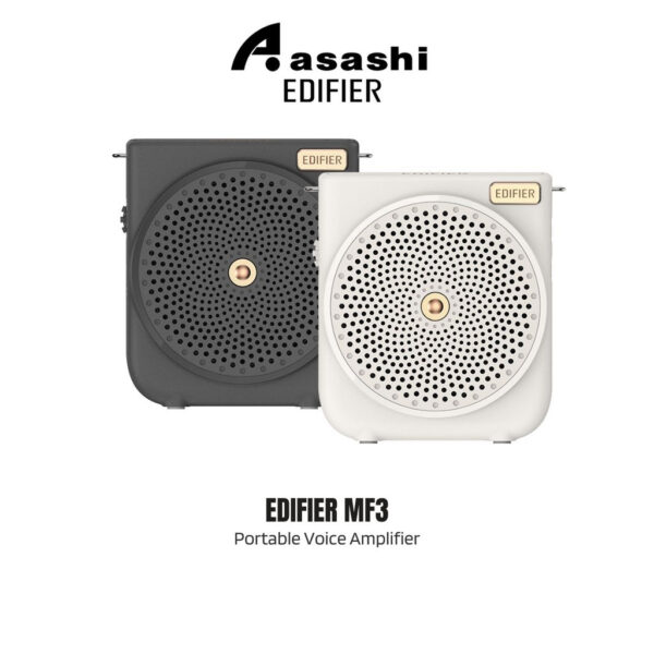 Edifier MF3 Portable Voice Amplifier | Anti-Howling Microphone Black White