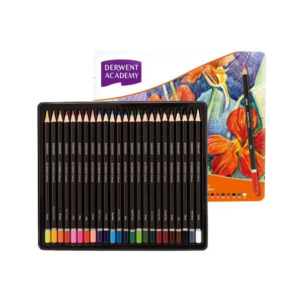Derwent Academy Color Pencils 24 Tin - 2301938A
