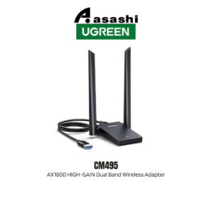 UGREEN AX1800 HIGH-GAIN DUAL BAND WIRELESS ADAPTER (UG-CM495-25226)