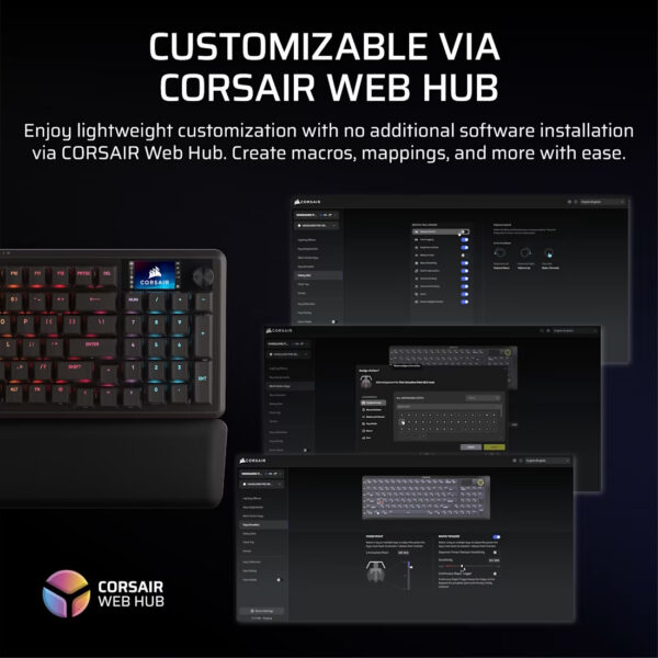 CORSAIR VANGUARD PRO 96 Magnetic Switch Gaming Keyboard, MGX Hyperdrive, Black