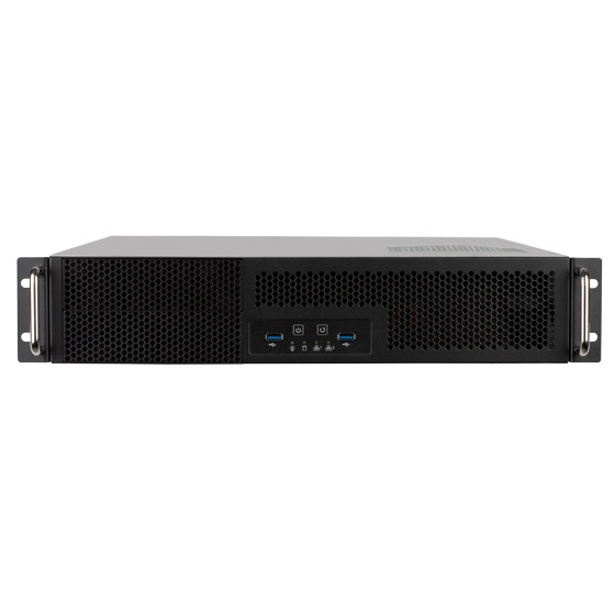 Silverstone RM23-502 2U dual 5.25" drive bay ATX rackmount industrial storage server chassis with USB 3.1 Gen1 interface