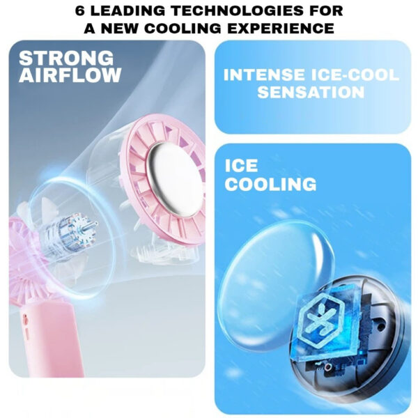 Mifier MF300 PRO Portable Turbo Cooling Fan High Speed Cooling mini Fan Cooling Sheet Rechargeable Fan