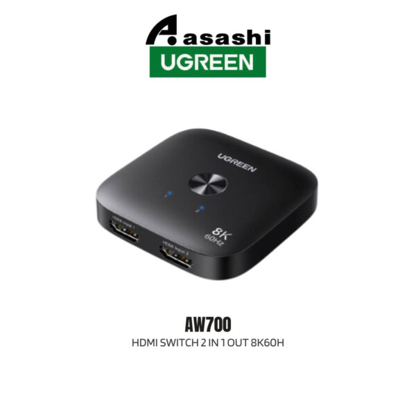 2de99de01d2a7795f8476d764b3db2df.jpeg UGREEN HDMI SWITCH 2 IN 1 OUT 8K60H (UG-AW700-65877)