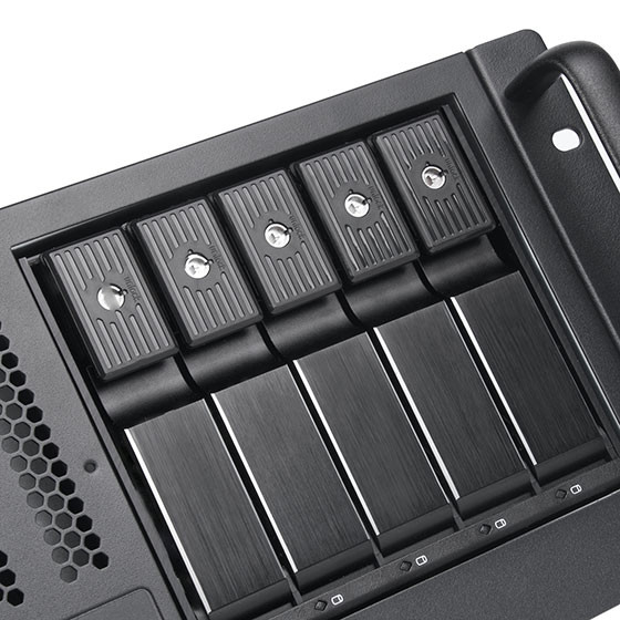 Silverstone RM41-H08 4U form factor 5 x 3.5” Hot-swappable and 3 x 5.25" server chassis