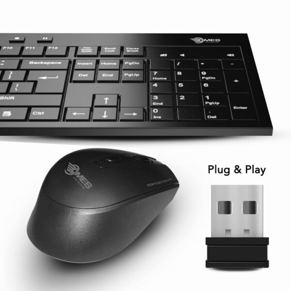 Dmes DMS1-M7 Wireless Mouse Bluetooth 5.3 Dual Mode 2.4GHz 2400 DPI Type C Rechargeable 6 Button for M*c Windows