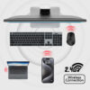 Dmes DMS1-M7 Wireless Mouse Bluetooth 5.3 Dual Mode 2.4GHz 2400 DPI Type C Rechargeable 6 Button for M*c Windows