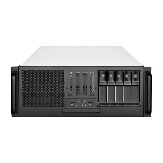 Silverstone RM41-H08 4U form factor 5 x 3.5” Hot-swappable and 3 x 5.25" server chassis