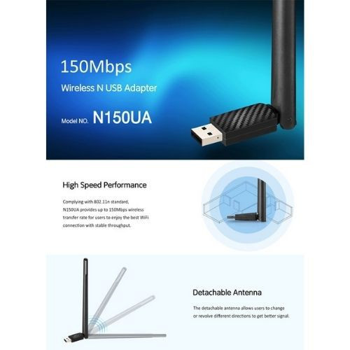 TOTOLINK N150UA 150Mbps Wireless N USB Network Adapter For PC/Laptop